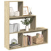 Romdeler bokhylle 3 lag sonoma eik 123x29x123 cm konstruert tre