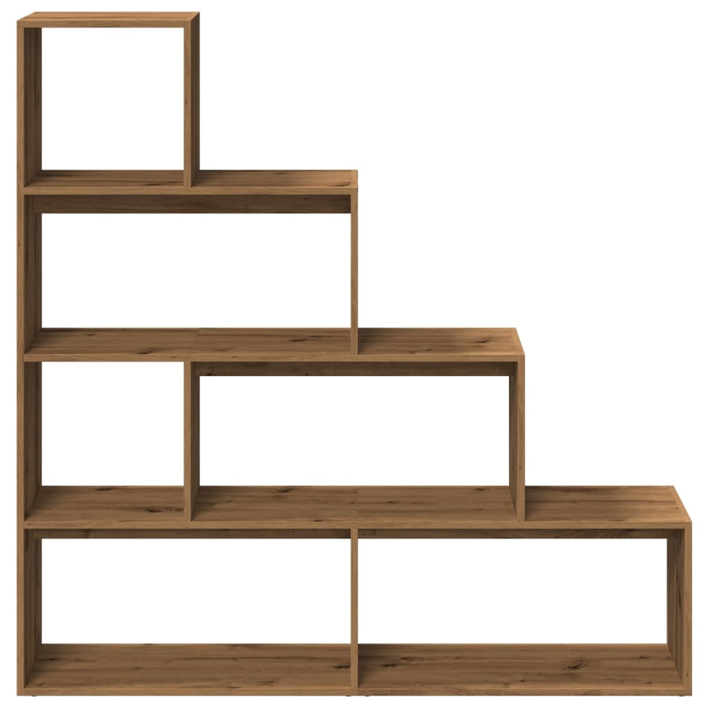 Bokhylle 4 etasjer artisan eik 143,5x29x143,5 cm konstruert tre