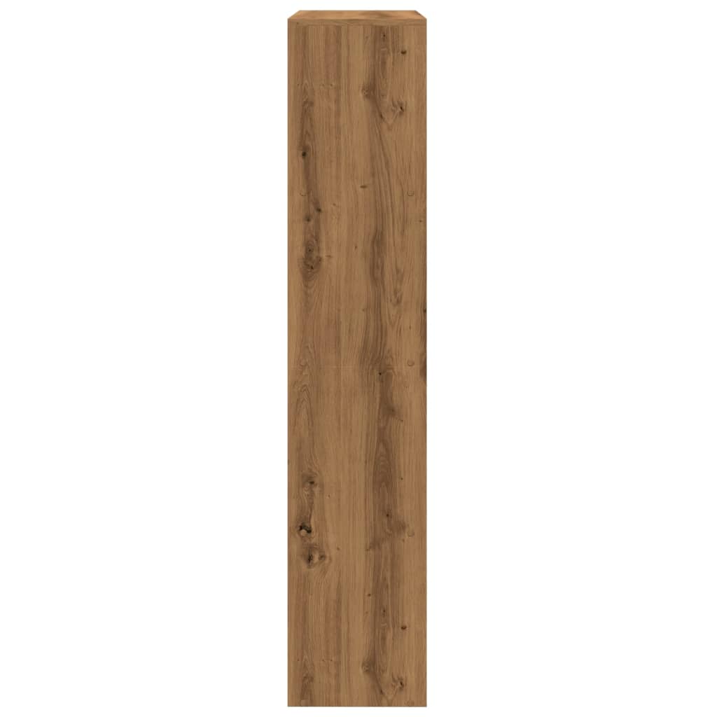 Bokhylle 4 etasjer artisan eik 143,5x29x143,5 cm konstruert tre