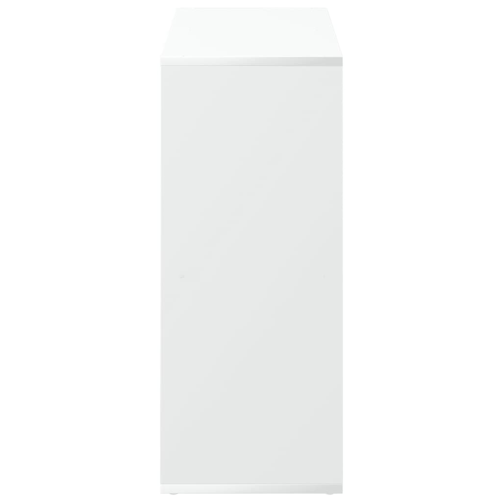 Romdeler bokhylle hvit 69,5x29x69,5 cm konstruert tre