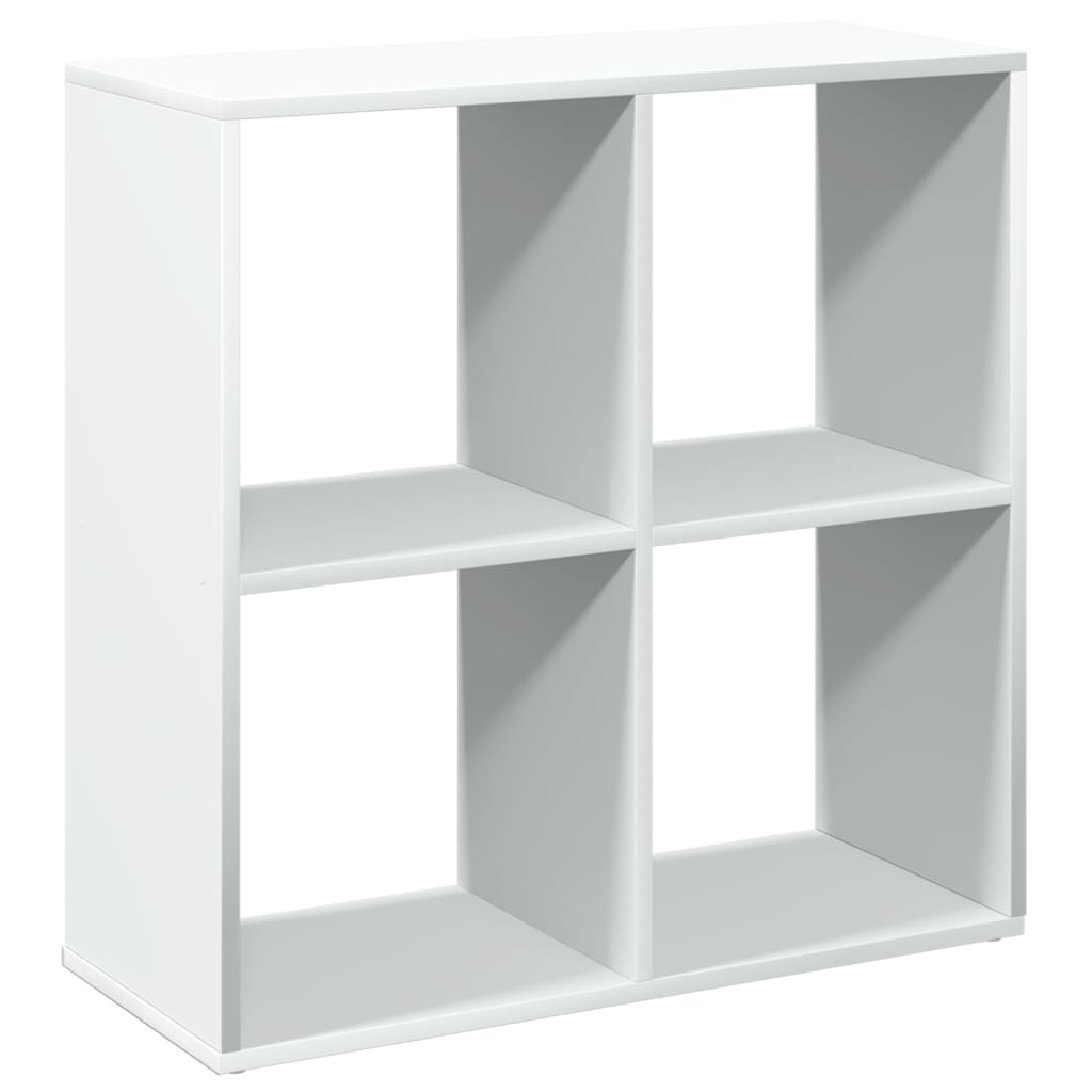 Romdeler bokhylle hvit 69,5x29x69,5 cm konstruert tre