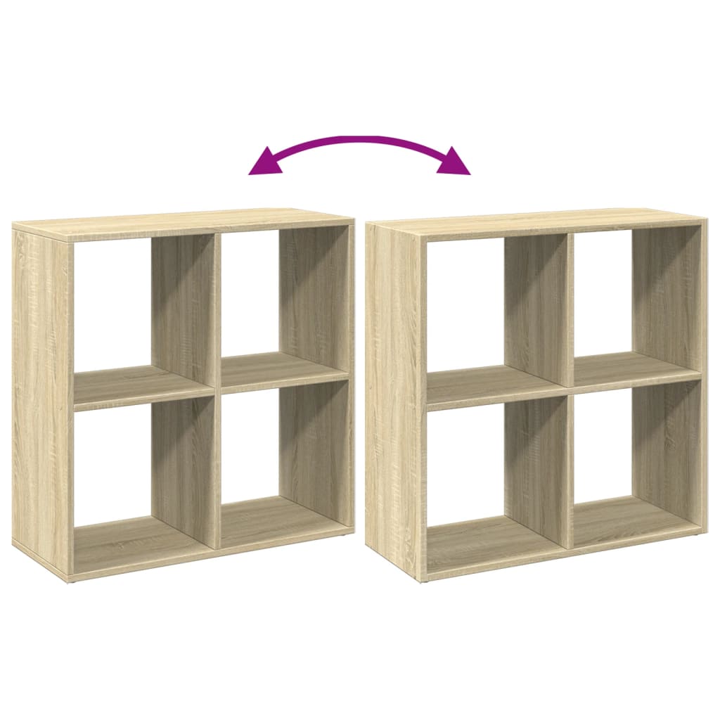 Romdeler bokhylle sonoma eik 69,5x29x69,5 cm konstruert tre