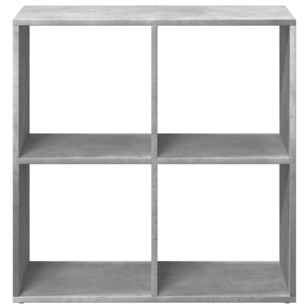 Romdeler bokhylle betonggrå 69,5x29x69,5 cm konstruert tre
