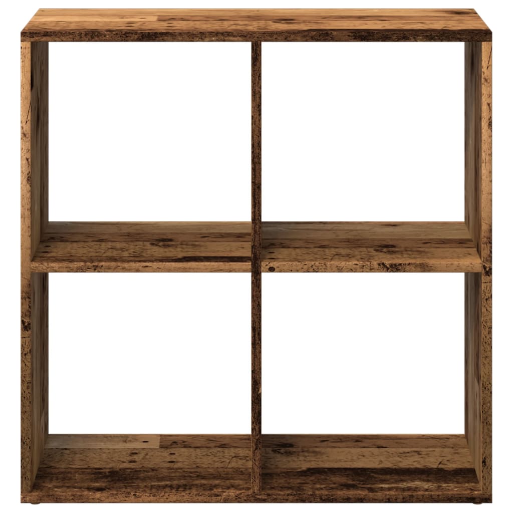 Romdeler bokhylle gammel tre 69,5x29x69,5 cm konstruert tre
