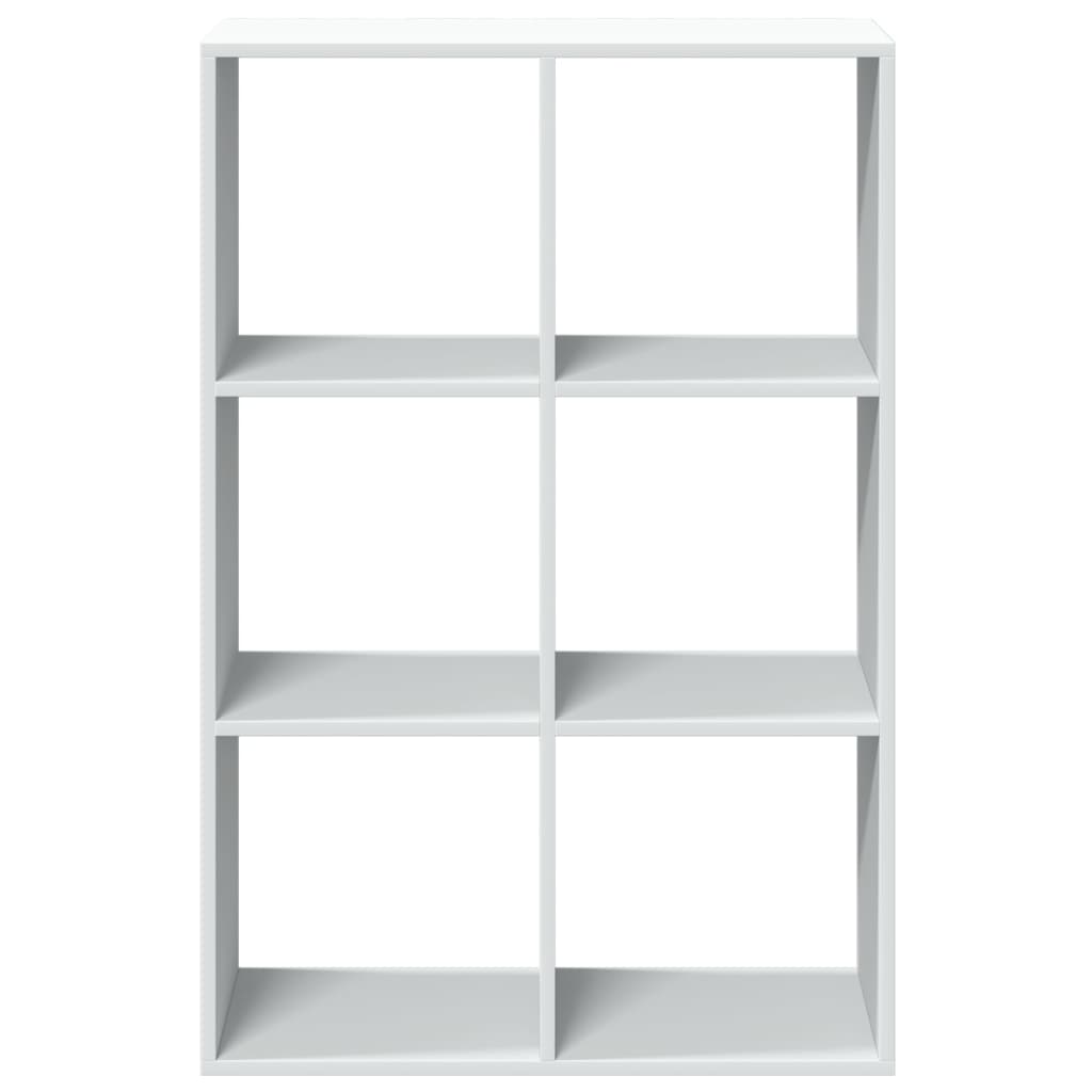 Romdeler bokhylle hvit 69,5x29x103,5 cm konstruert tre