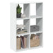 Romdeler bokhylle hvit 69,5x29x103,5 cm konstruert tre