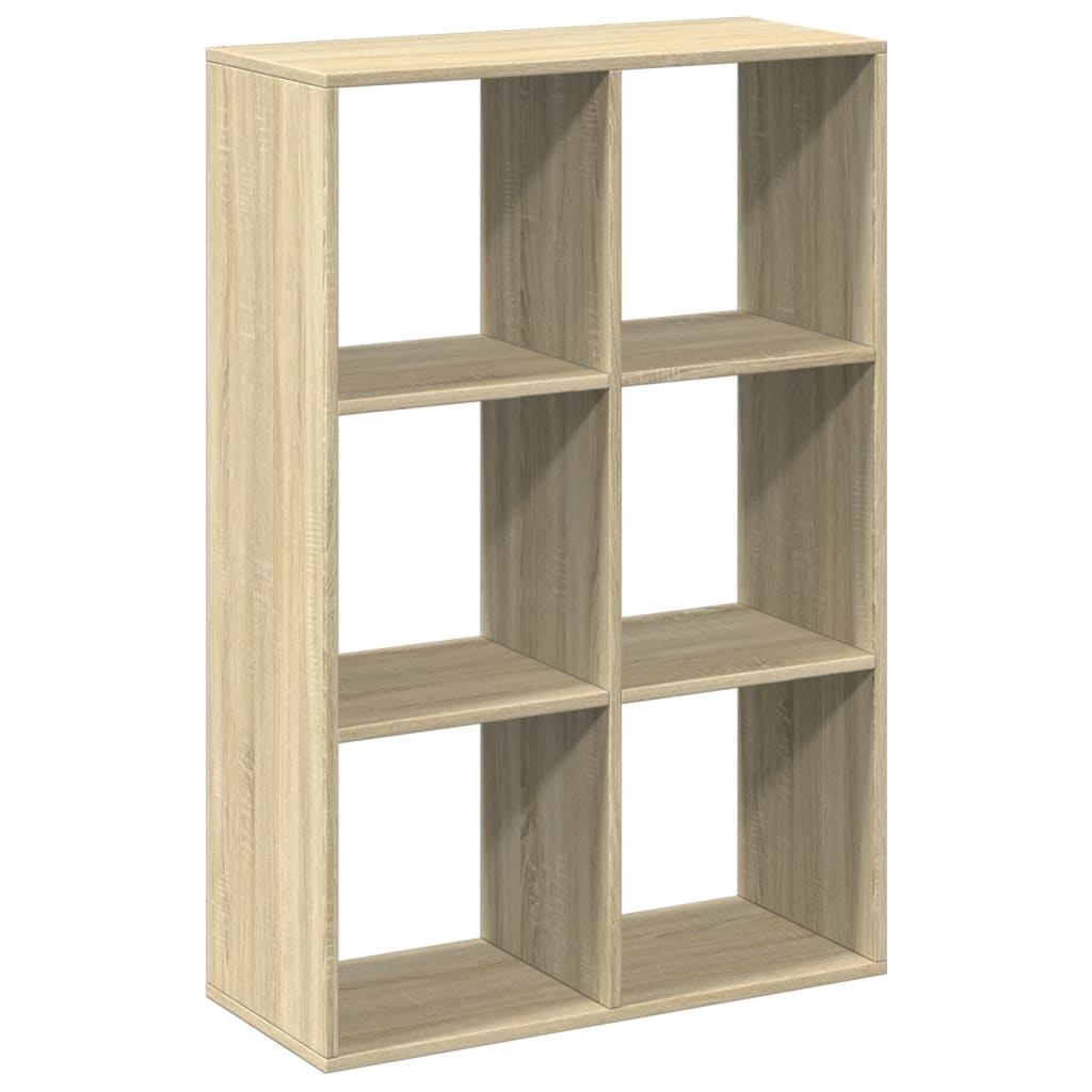 Romdeler bokhylle sonoma eik 69,5x29x103,5 cm konstruert tre
