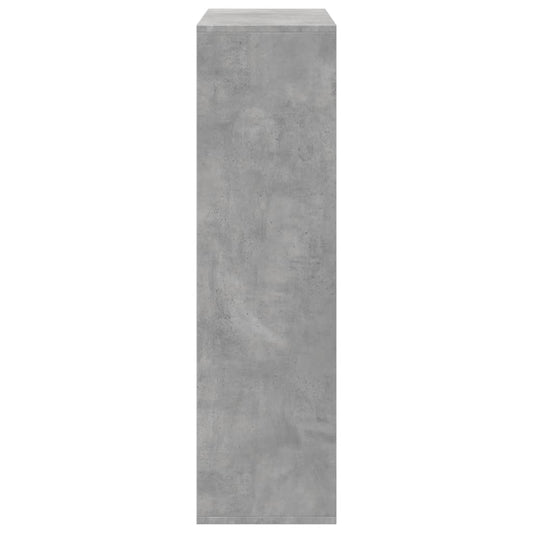 Romdeler bokhylle betonggrå 69,5x29x103,5 cm konstruert tre