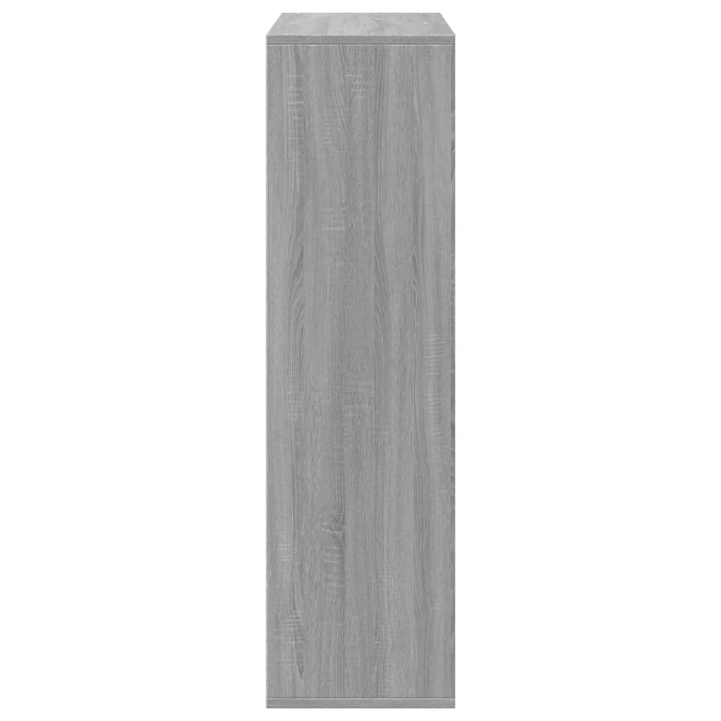 Romdeler bokhylle grå sonoma 69,5x29x103,5 cm konstruert tre