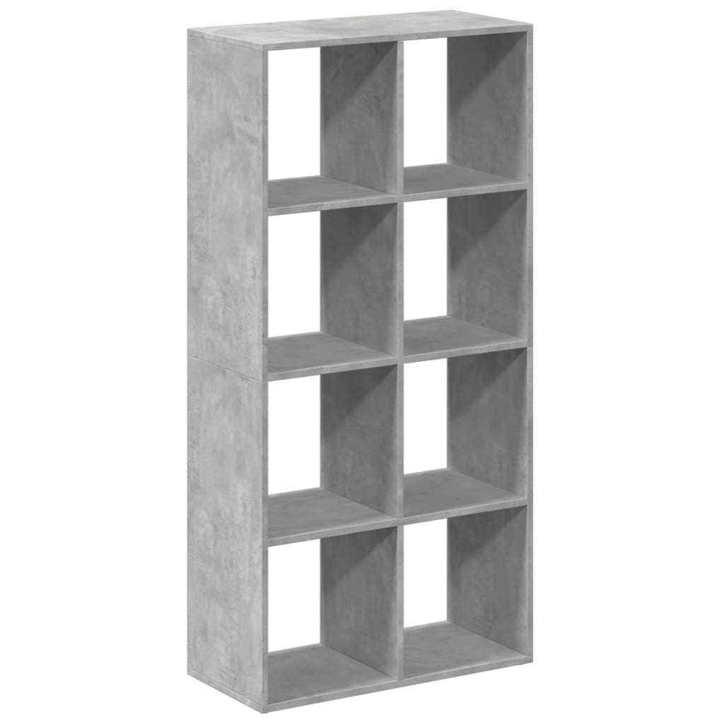 Romdeler bokhylle betonggrå 69,5x29x137,5 cm konstruert tre