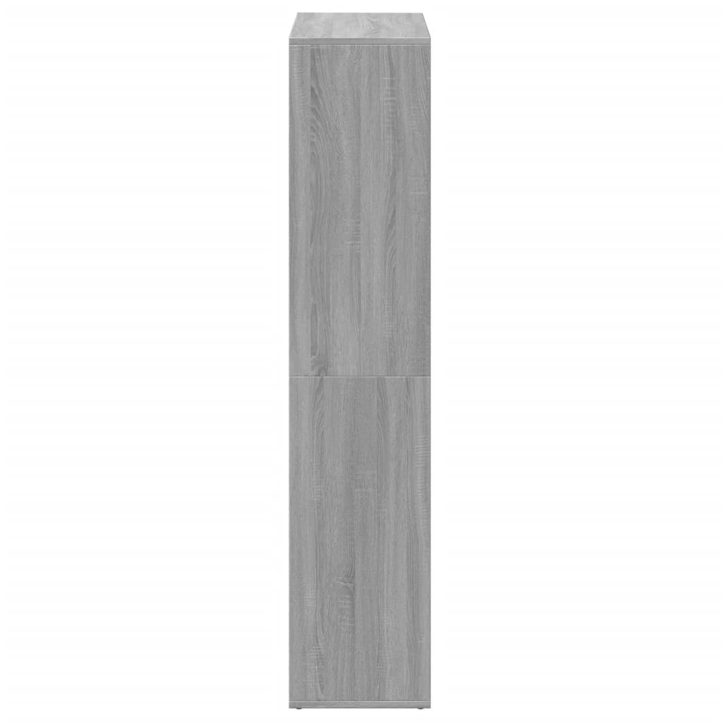 Romdeler bokhylle grå sonoma 69,5x29x137,5 cm konstruert tre