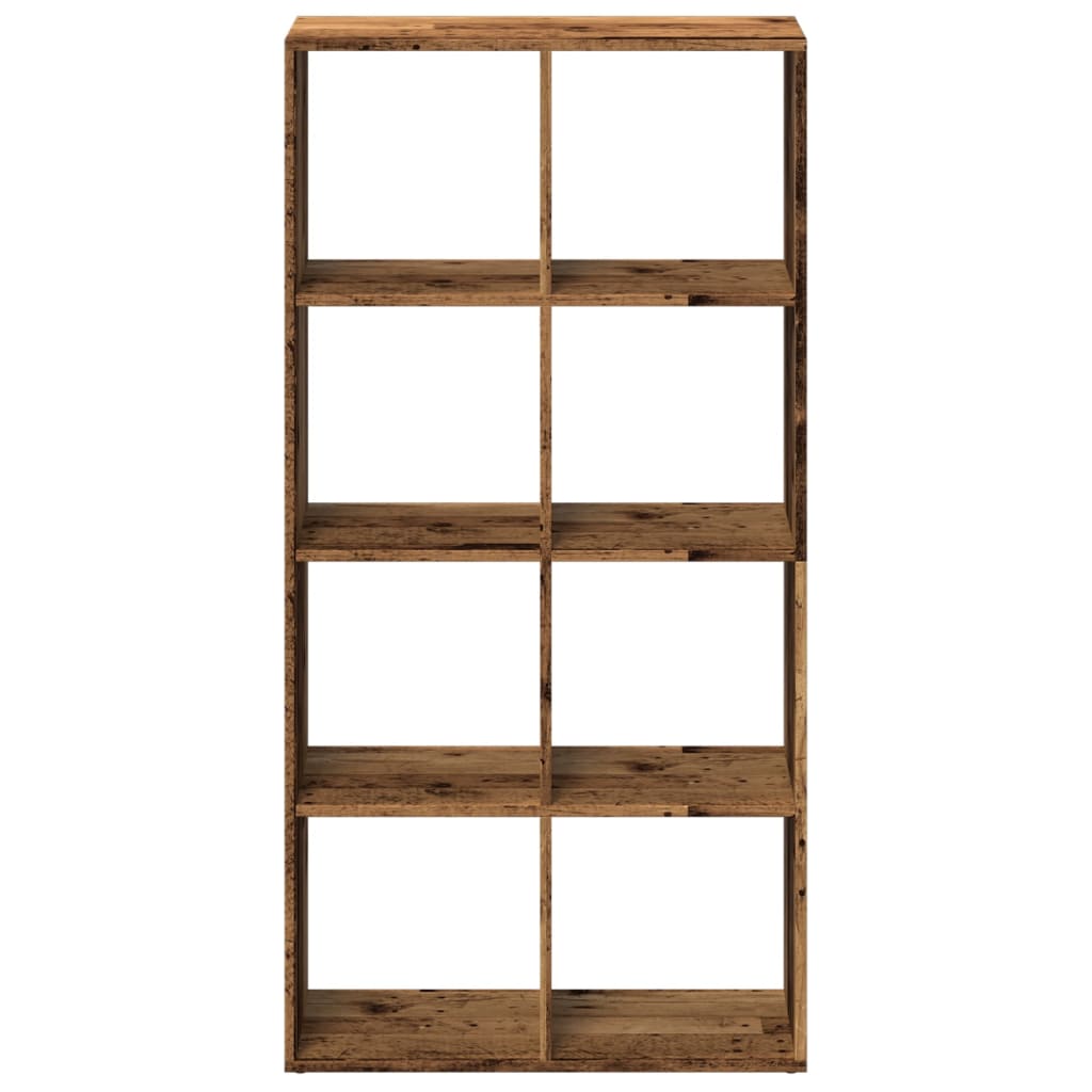 Romdeler bokhylle gammel tre 69,5x29x137,5 cm konstruert tre