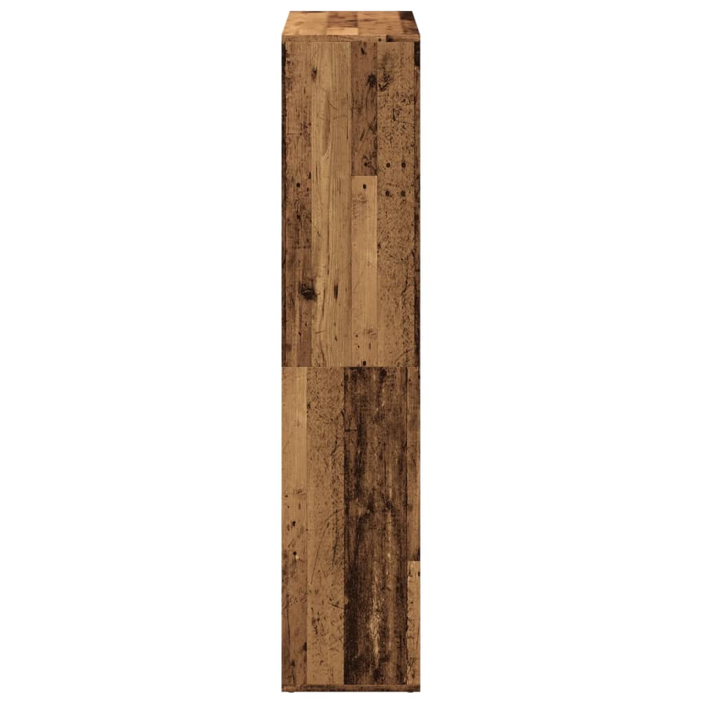 Romdeler bokhylle gammel tre 69,5x29x137,5 cm konstruert tre
