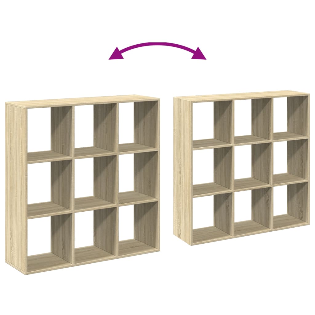 Romdeler bokhylle sonoma eik 102x29x103,5 cm konstruert tre