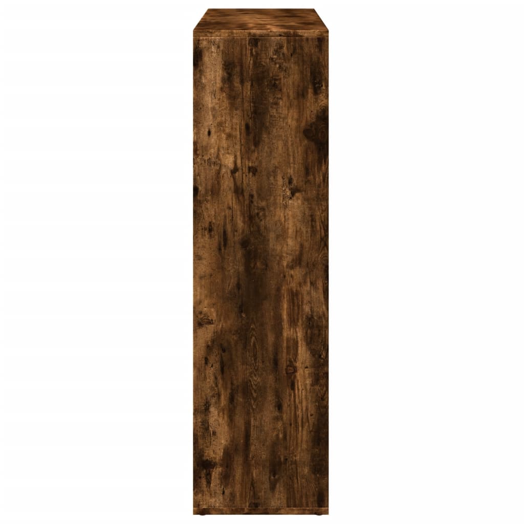 Romdeler bokhylle røkt eik 102x29x103,5 cm konstruert tre