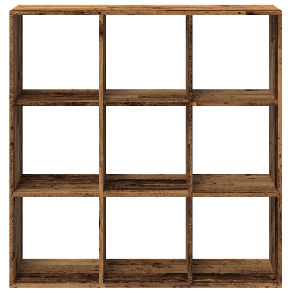 Romdeler bokhylle gammel tre 102x29x103,5 cm konstruert tre