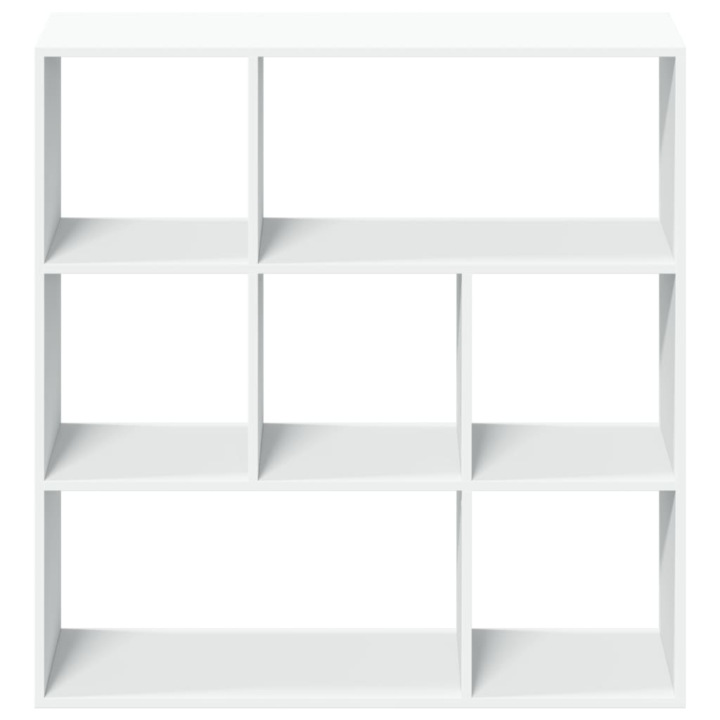 Romdeler bokhylle hvit 102x29x103,5 cm konstruert tre