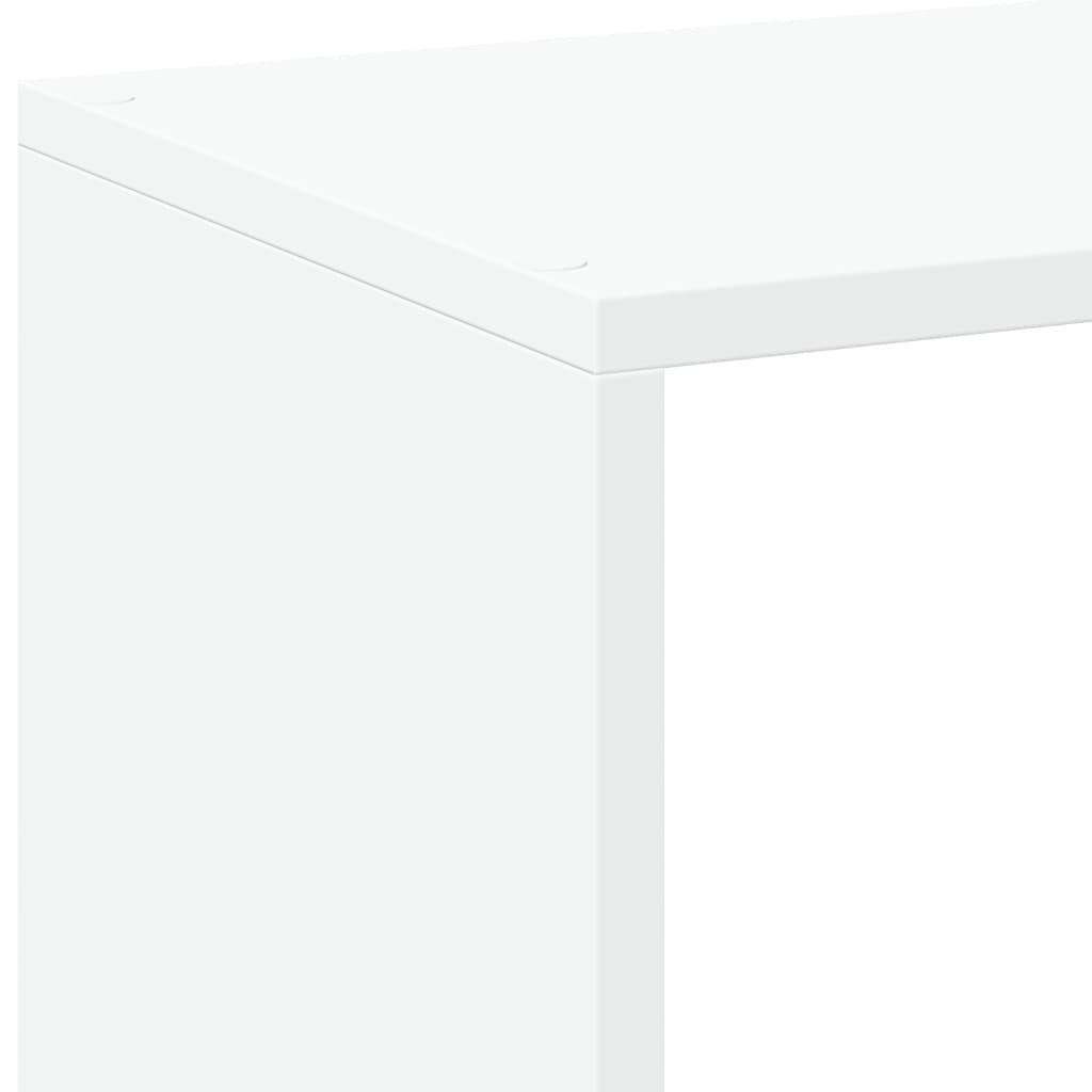 Romdeler bokhylle hvit 102x29x103,5 cm konstruert tre
