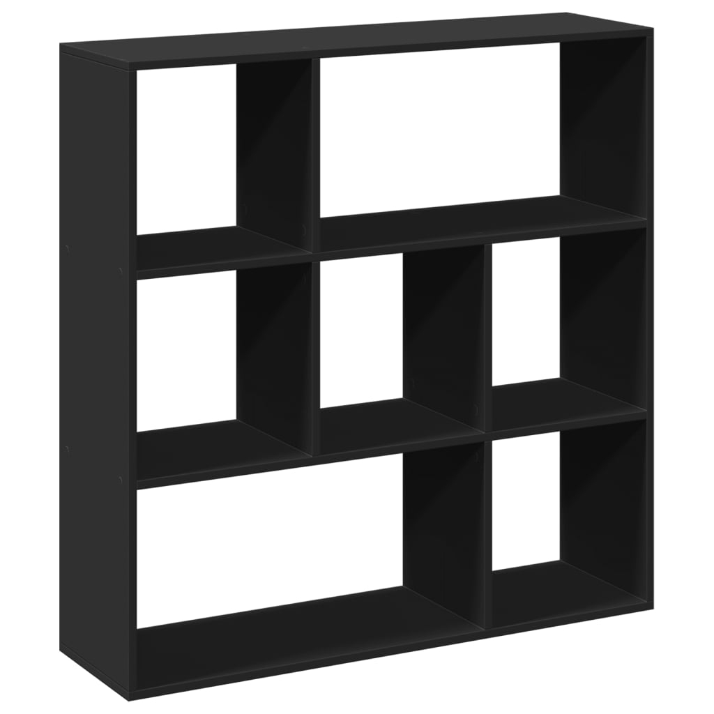 Romdeler bokhylle svart 102x29x103,5 cm konstruert tre