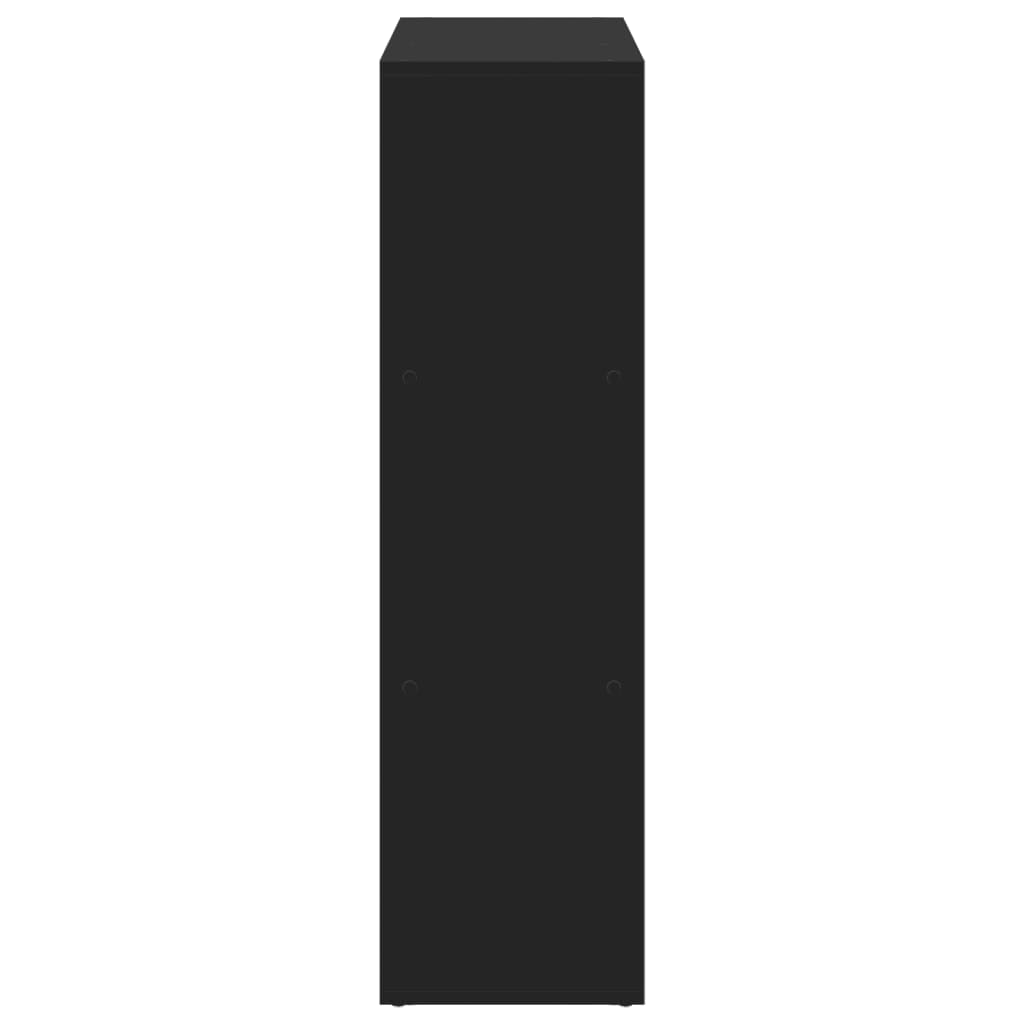 Romdeler bokhylle svart 102x29x103,5 cm konstruert tre
