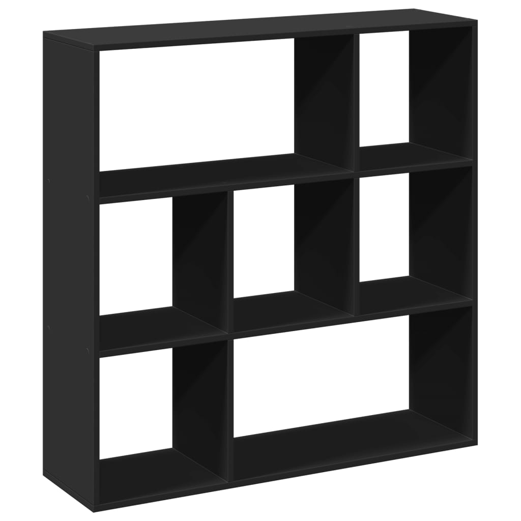 Romdeler bokhylle svart 102x29x103,5 cm konstruert tre