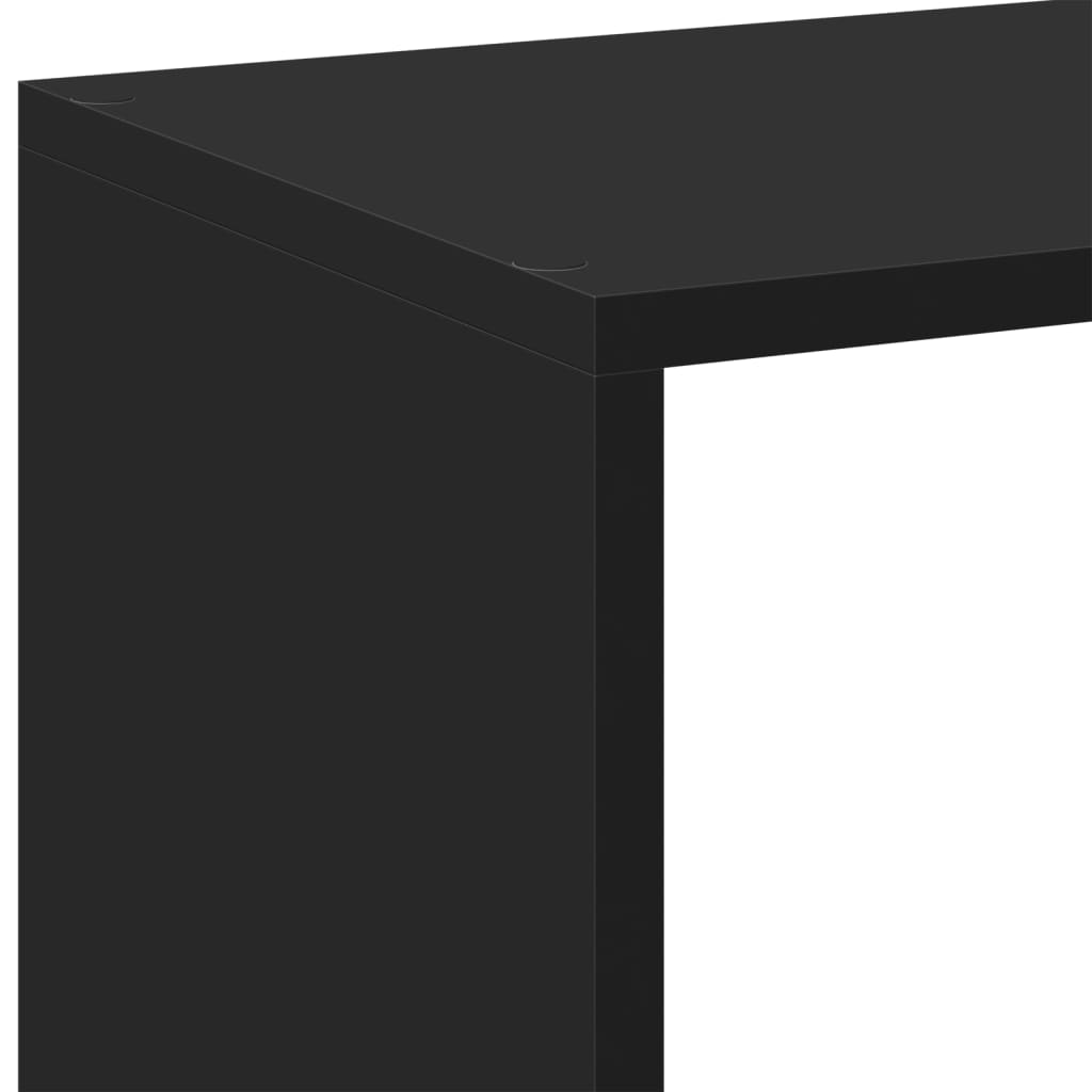 Romdeler bokhylle svart 102x29x103,5 cm konstruert tre
