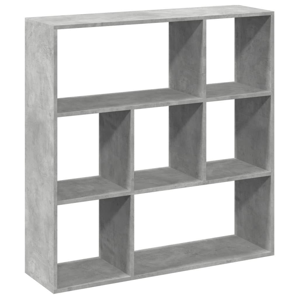 Romdeler bokhylle betonggrå 102x29x103,5 cm konstruert tre