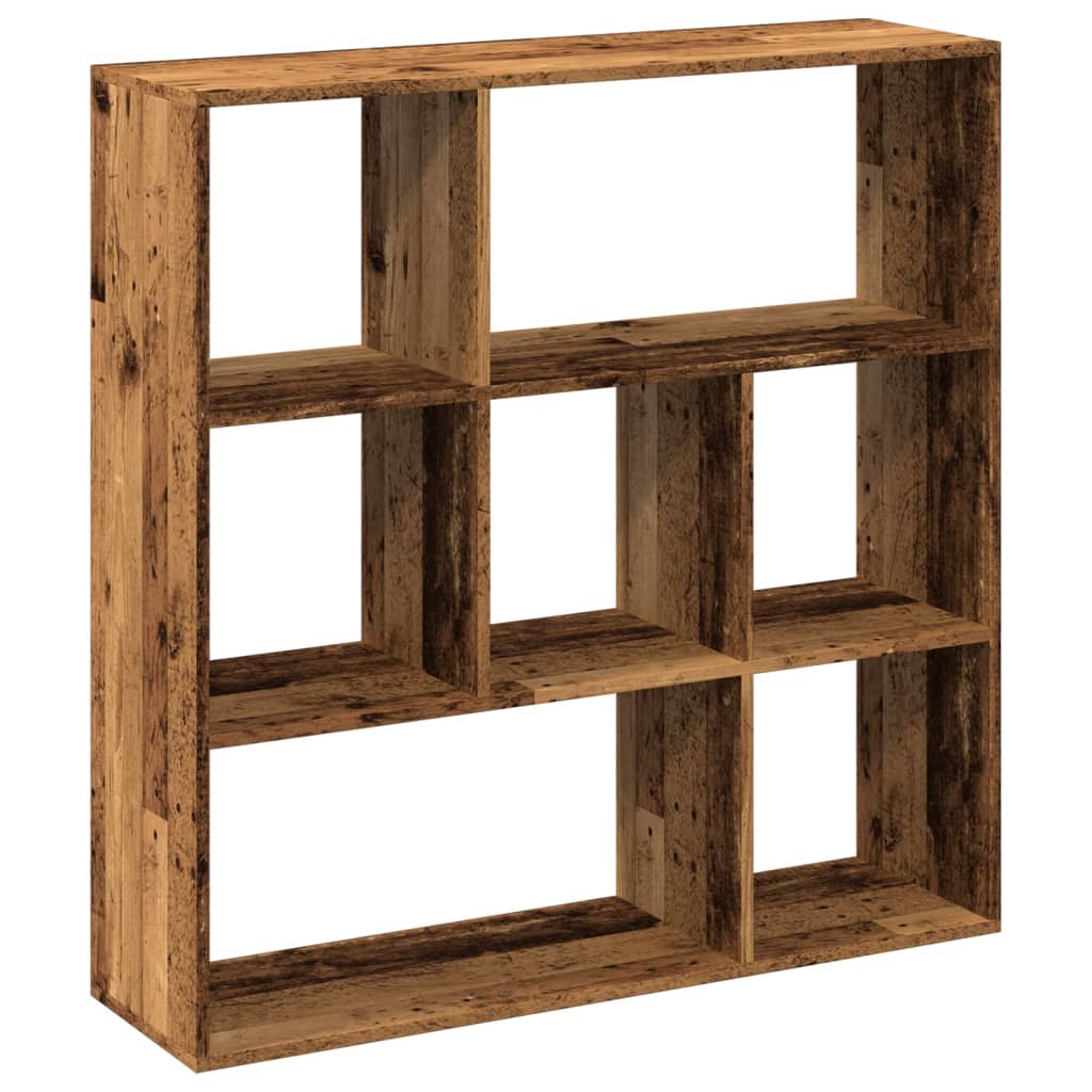 Romdeler bokhylle gammel tre 102x29x103,5 cm konstruert tre