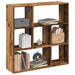 Romdeler bokhylle gammel tre 102x29x103,5 cm konstruert tre