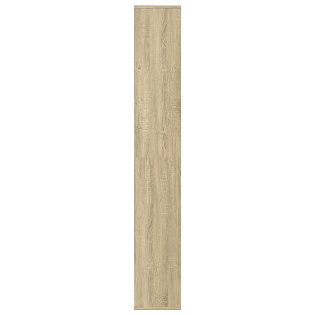 Romdeler bokhylle sonoma eik 67x25x161,5 cm konstruert tre