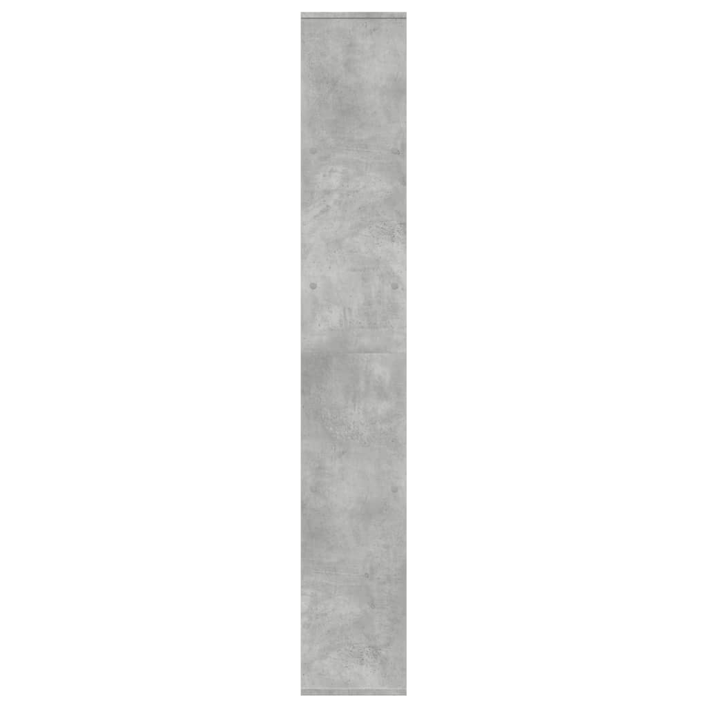 Romdeler bokhylle betonggrå 67x25x161,5 cm konstruert tre