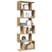 Romdeler bokhylle 6 lag artisan eik 70x24x193 cm konstruert tre