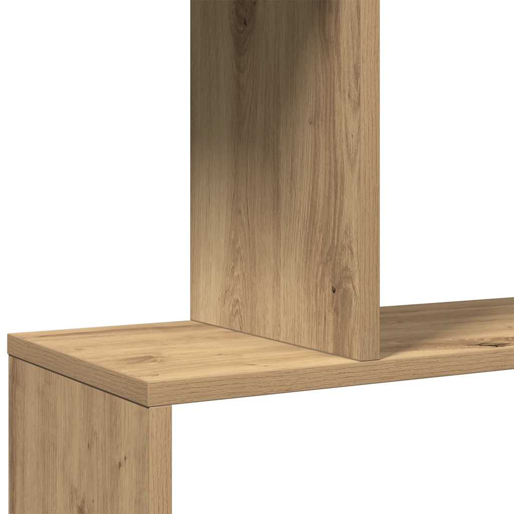 Romdeler bokhylle 4 lag artisan eik 70x24x129 cm konstruert tre