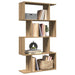 Romdeler bokhylle 4 lag artisan eik 70x24x129 cm konstruert tre