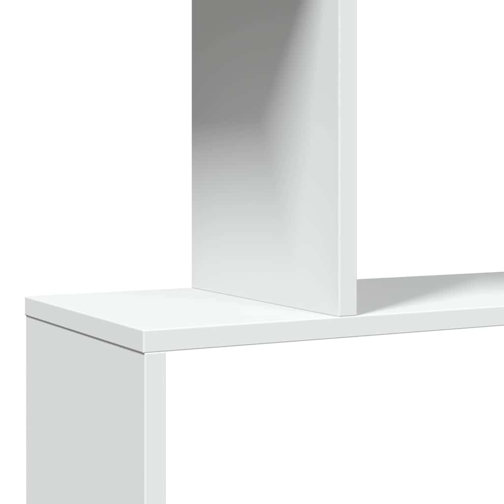 Romdeler bokhylle 3-etasjers hvit 70x24x97 cm konstruert tre