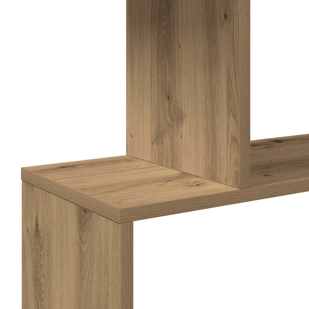 Romdeler bokhylle 3 lag artisan eik 70x24x97 cm konstruert tre