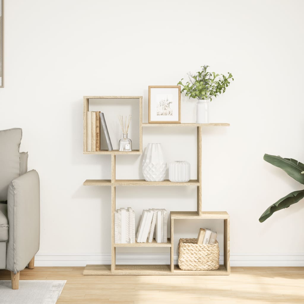 Romdeler bokhylle sonoma eik 92x29x112 cm konstruert tre