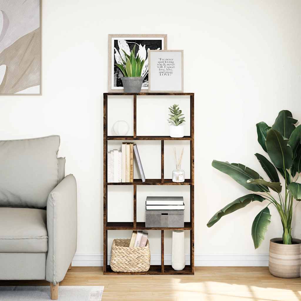 Bokhylle røkt eik 60x20x120,5 cm konstruert tre