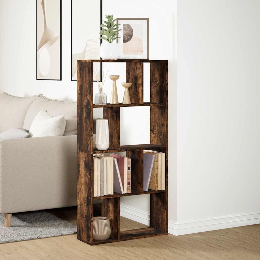 Bokhylle røkt eik 60x20x120,5 cm konstruert tre