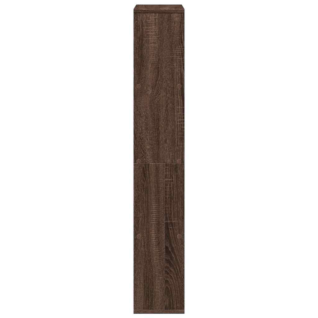 Bokhylle brun eik 60x20x120,5 cm konstruert tre