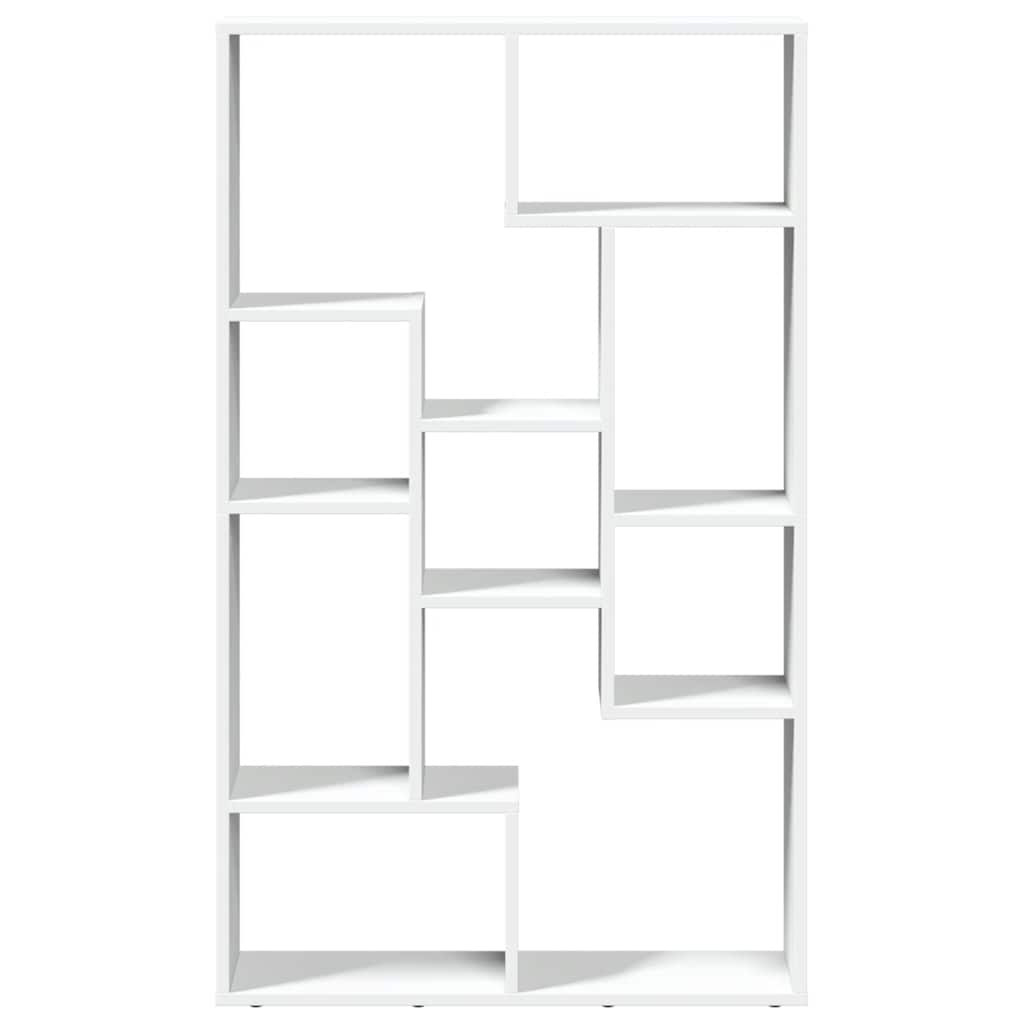 Bokhylle hvit 72x20x120,5 cm konstruert tre