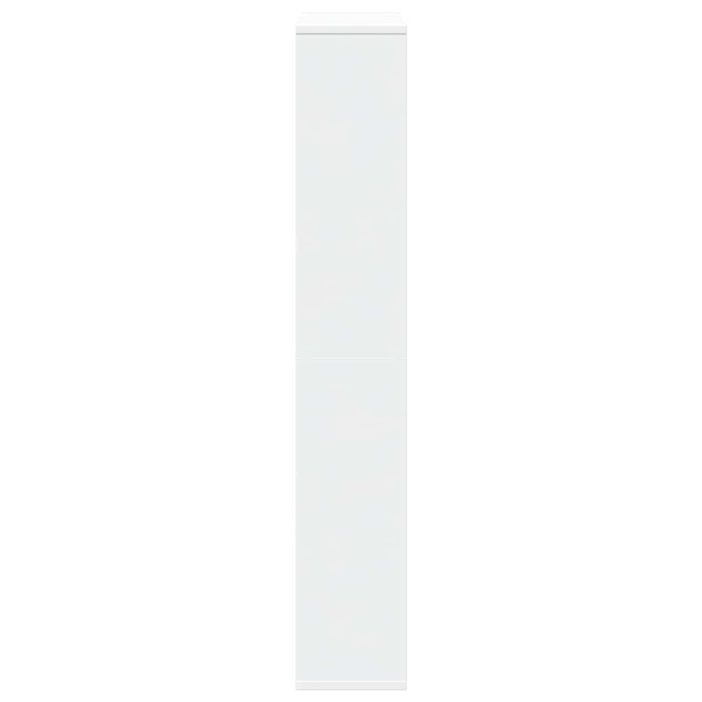 Bokhylle hvit 72x20x120,5 cm konstruert tre