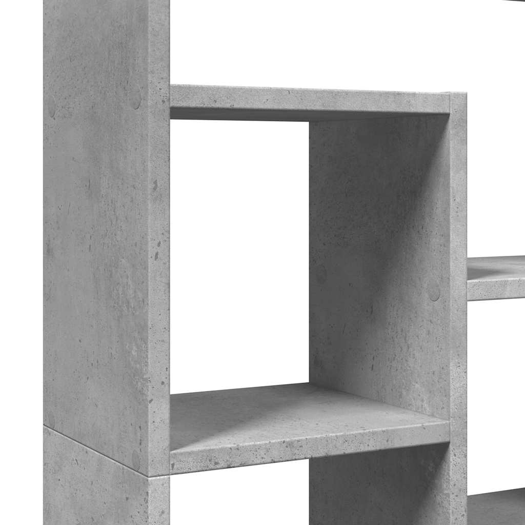 Bokhylle betonggrå 72x20x120,5 cm konstruert tre