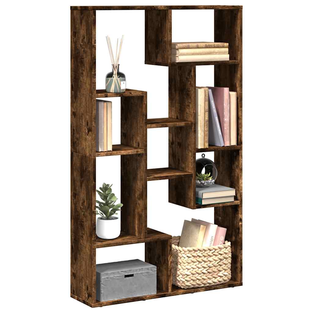 Bokhylle røkt eik 72x20x120,5 cm konstruert tre