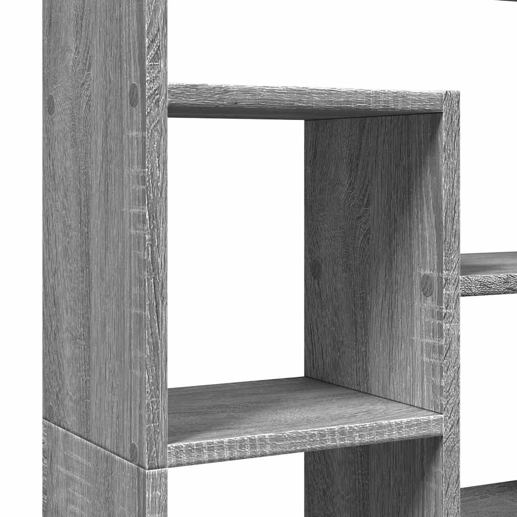 Bokhylle grå sonoma 72x20x120,5 cm konstruert tre