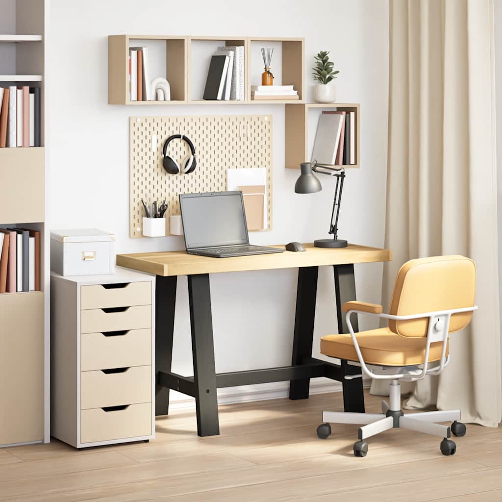 Skrivebord NOAIN A-formede ben 120x50x75 cm heltre furu