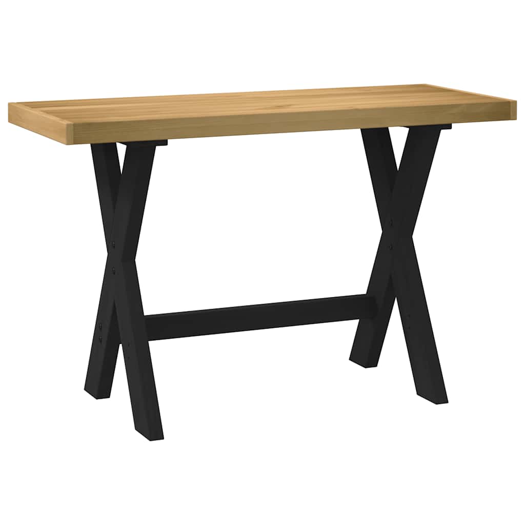 Skrivebord NOAIN X-formede ben 120x50x75 cm heltre furu