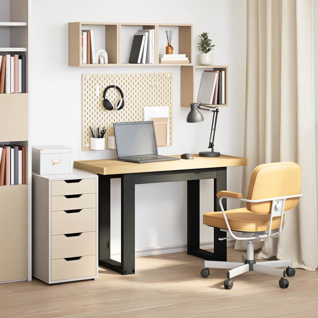 Skrivebord NOAIN U-formede ben 120x50x75 cm heltre furu