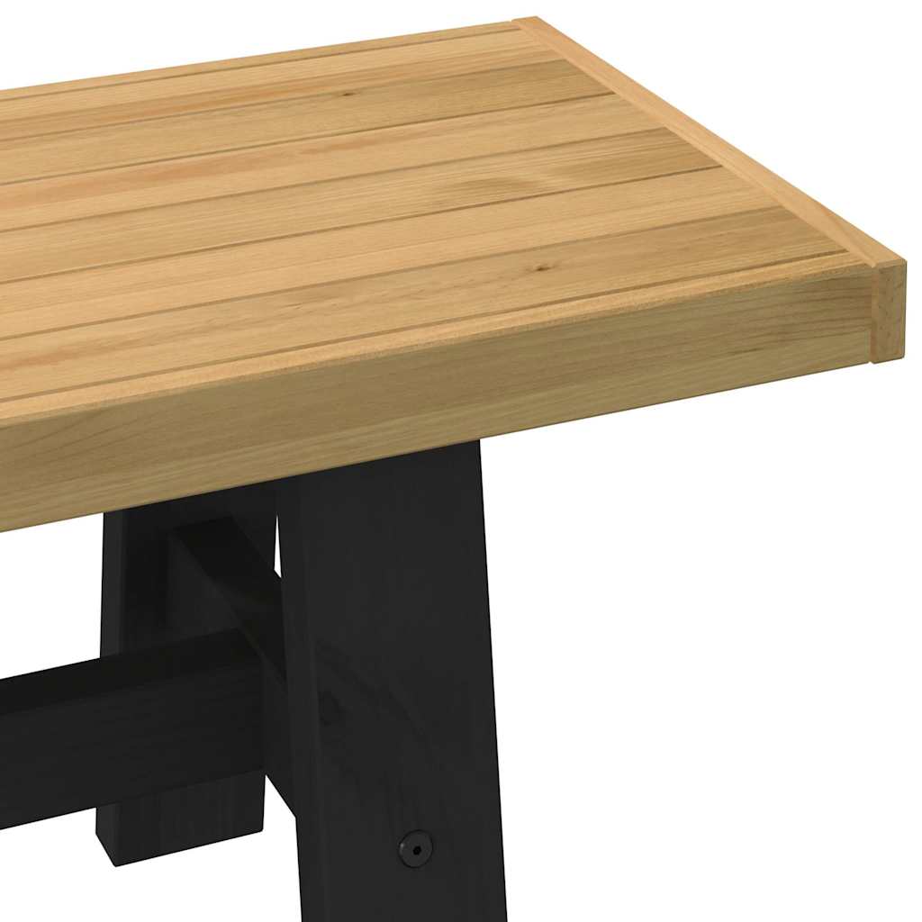 Spisebenk NOAIN A-formede ben 180x40x45 cm heltre furu
