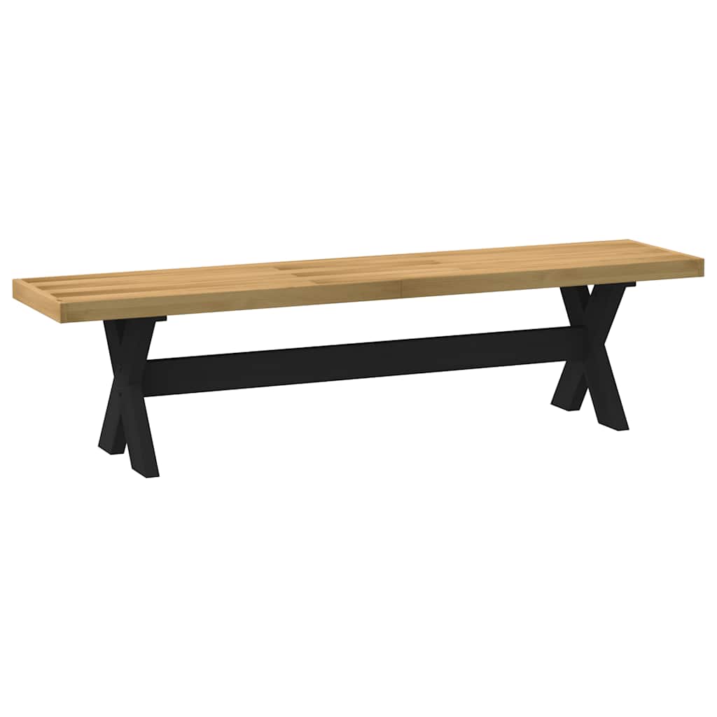 Spisebenk NOAIN X-formede ben 180x40x45 cm heltre furu